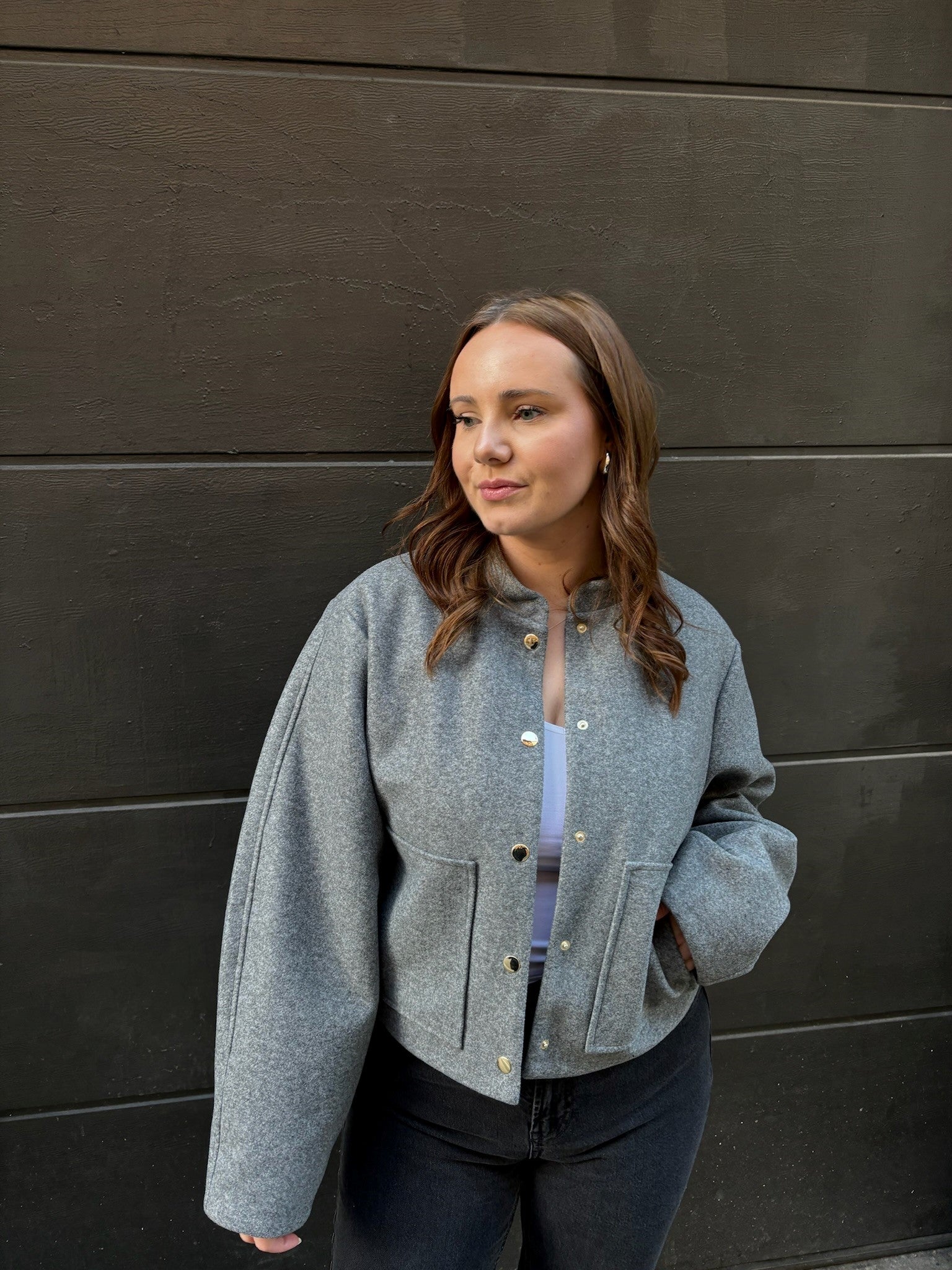 VMFORTUNECAROL Jacket - Medium Grey Melange